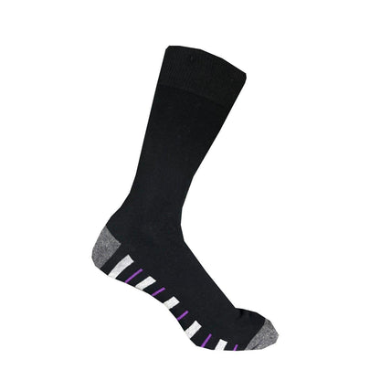 Black-Grey - Pack Shot - Firetrap Mens Striped Ankle Socks (Pack of 7)