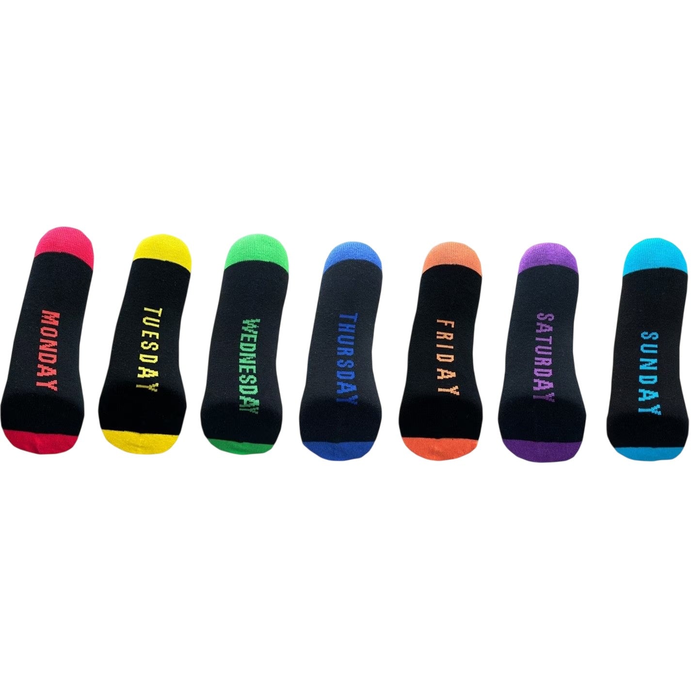 Black-Multicoloured - Back - Firetrap Mens Contrast Detail Ankle Socks (Pack of 7)