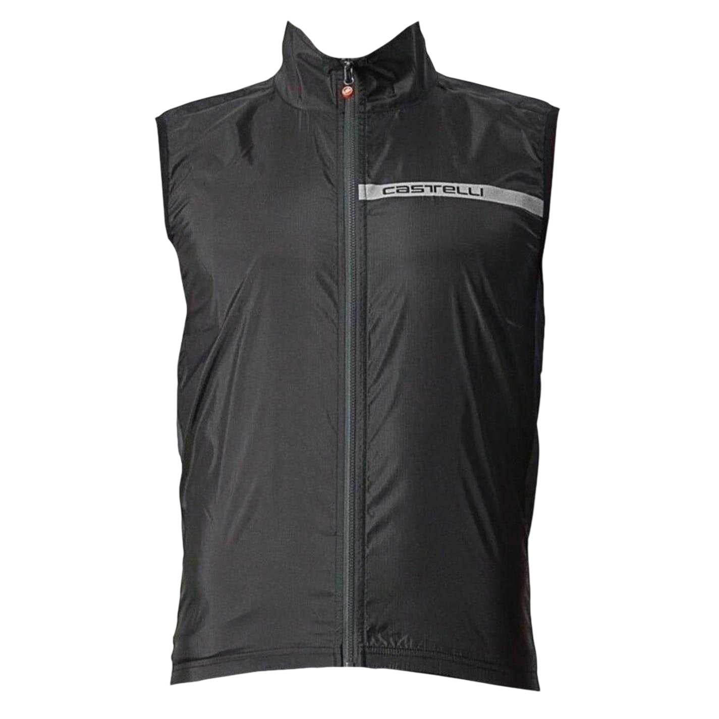 Light Black - Front - Castelli Mens Squadra Reflective Cycling Gilet