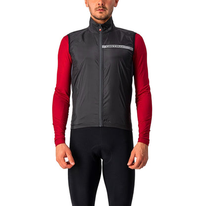 Light Black - Side - Castelli Mens Squadra Reflective Cycling Gilet