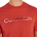 Red - Lifestyle - Calvin Klein Mens Diffused Logo T-Shirt
