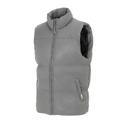 Dark Grey - Side - Firetrap Mens PU Padded Gilet