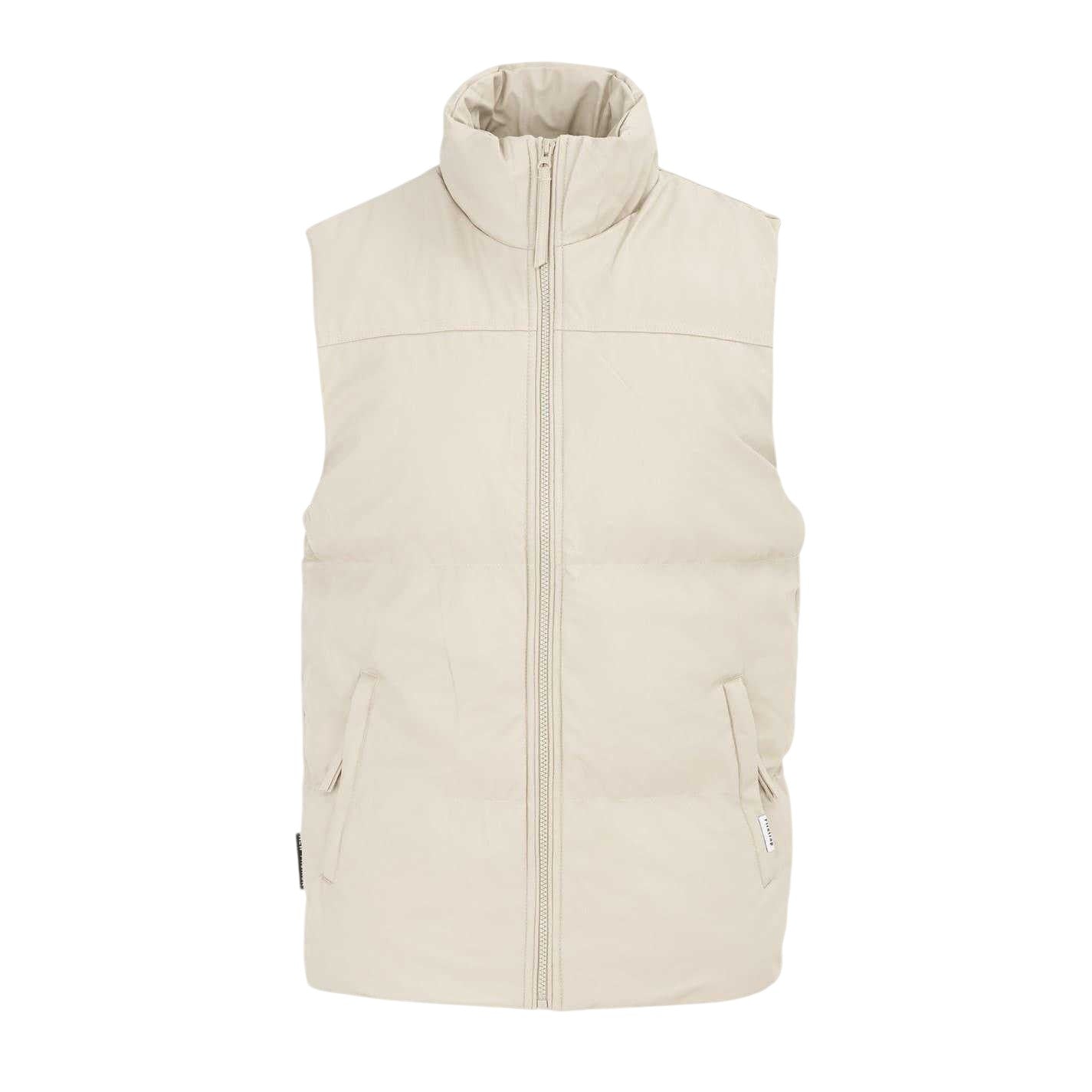 White - Front - Firetrap Mens PU Padded Gilet