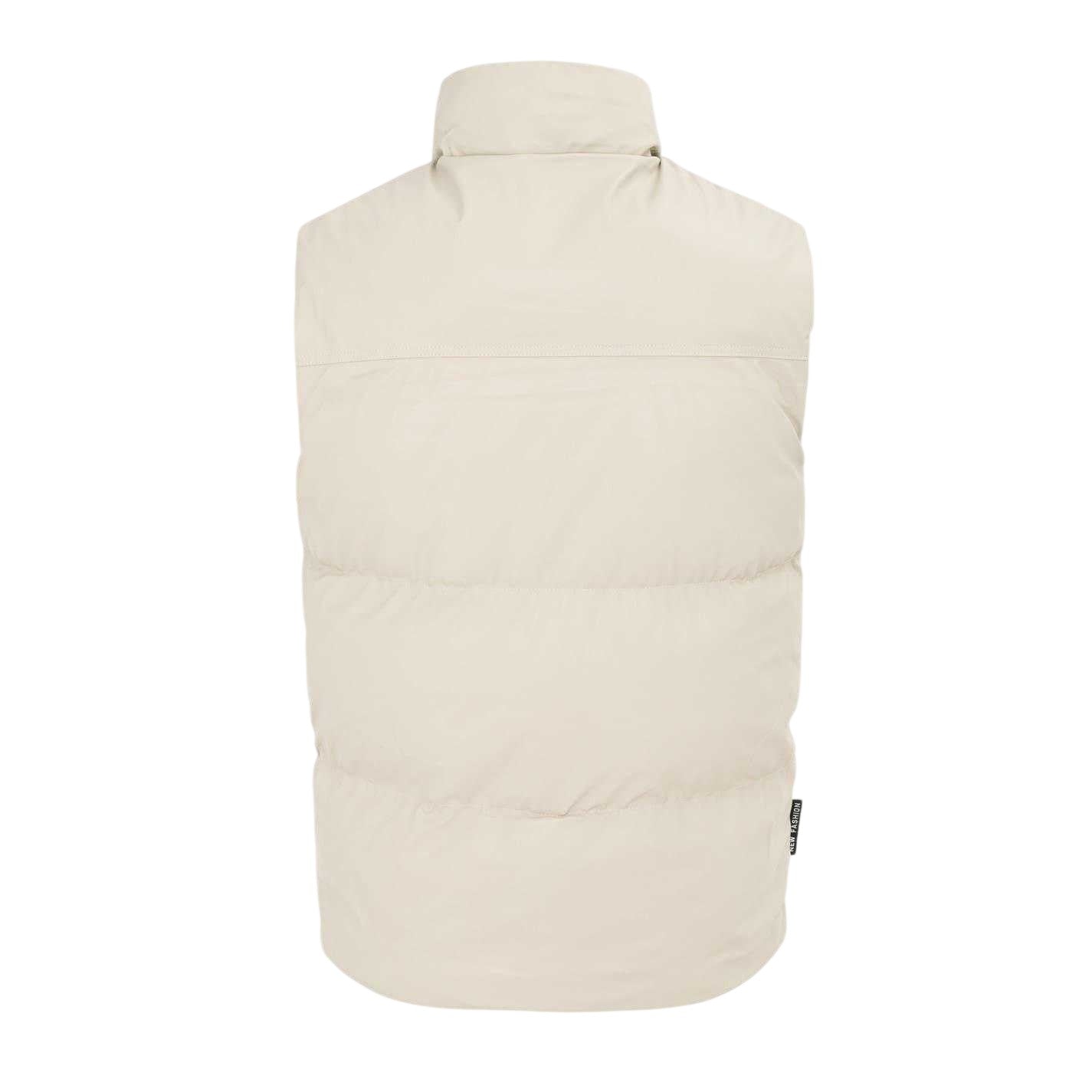 White - Back - Firetrap Mens PU Padded Gilet