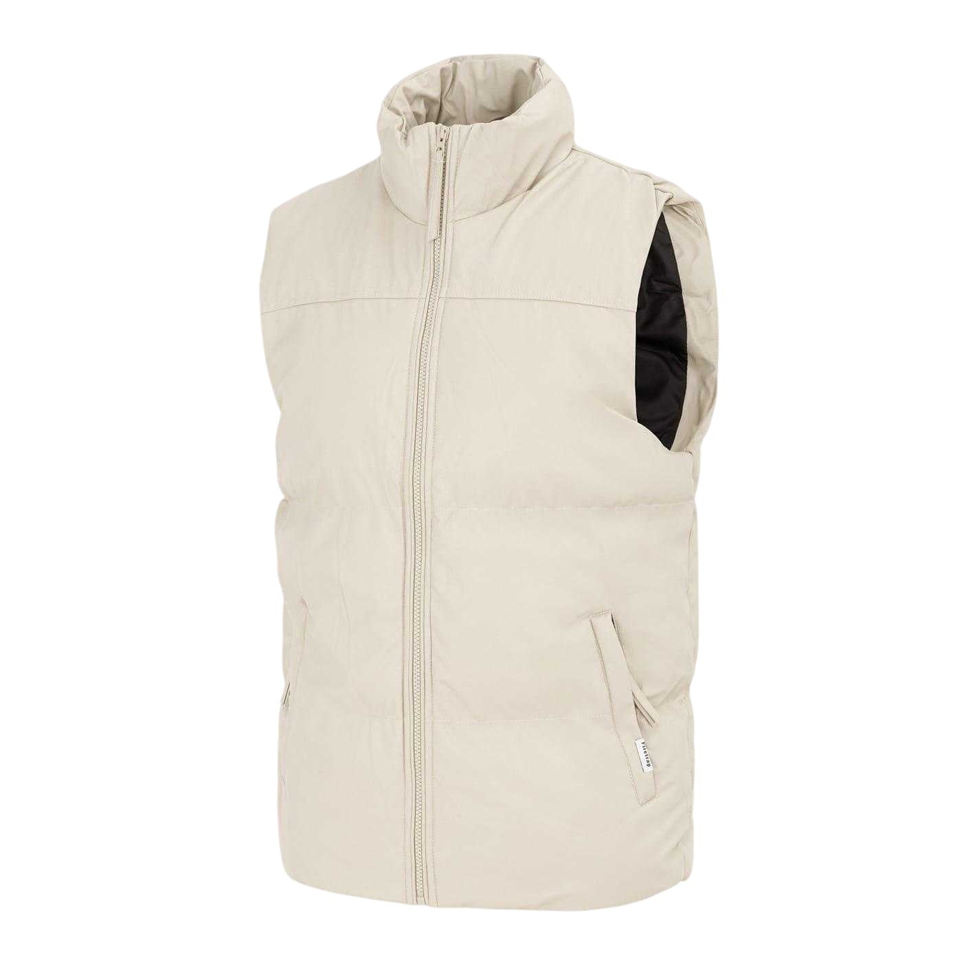 White - Side - Firetrap Mens PU Padded Gilet