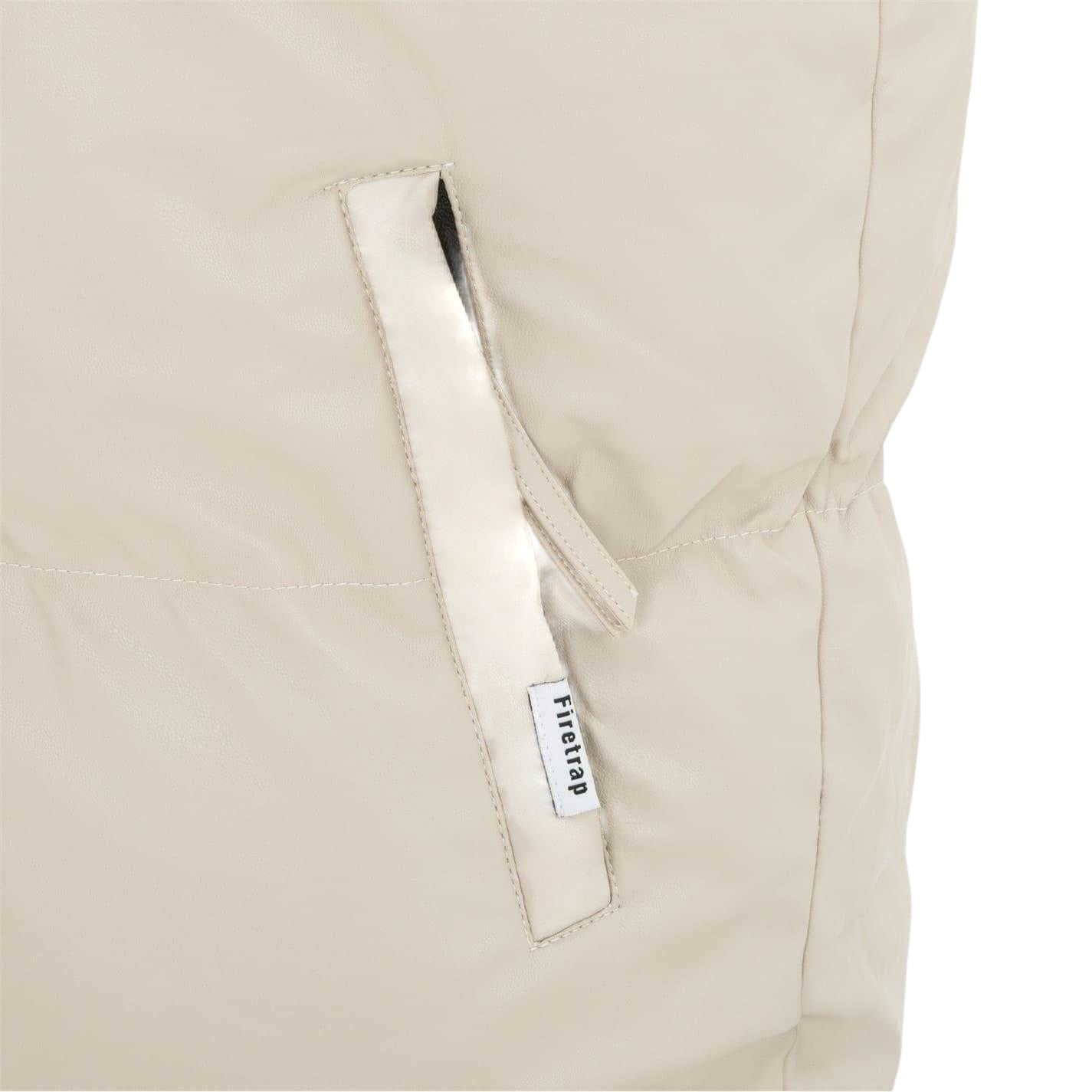 White - Lifestyle - Firetrap Mens PU Padded Gilet