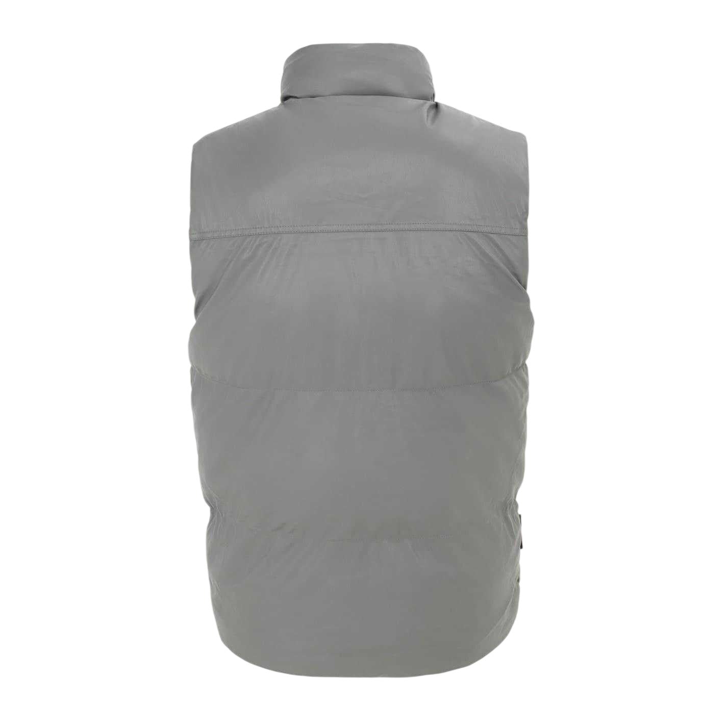 Dark Grey - Back - Firetrap Mens PU Padded Gilet