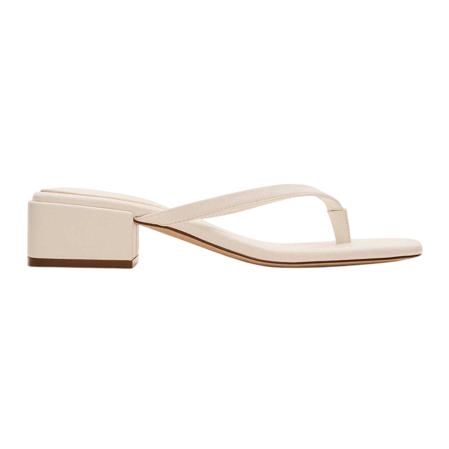 White - Front - Steve Madden Womens-Ladies Caribbean Leather T-Bar Flip Flops