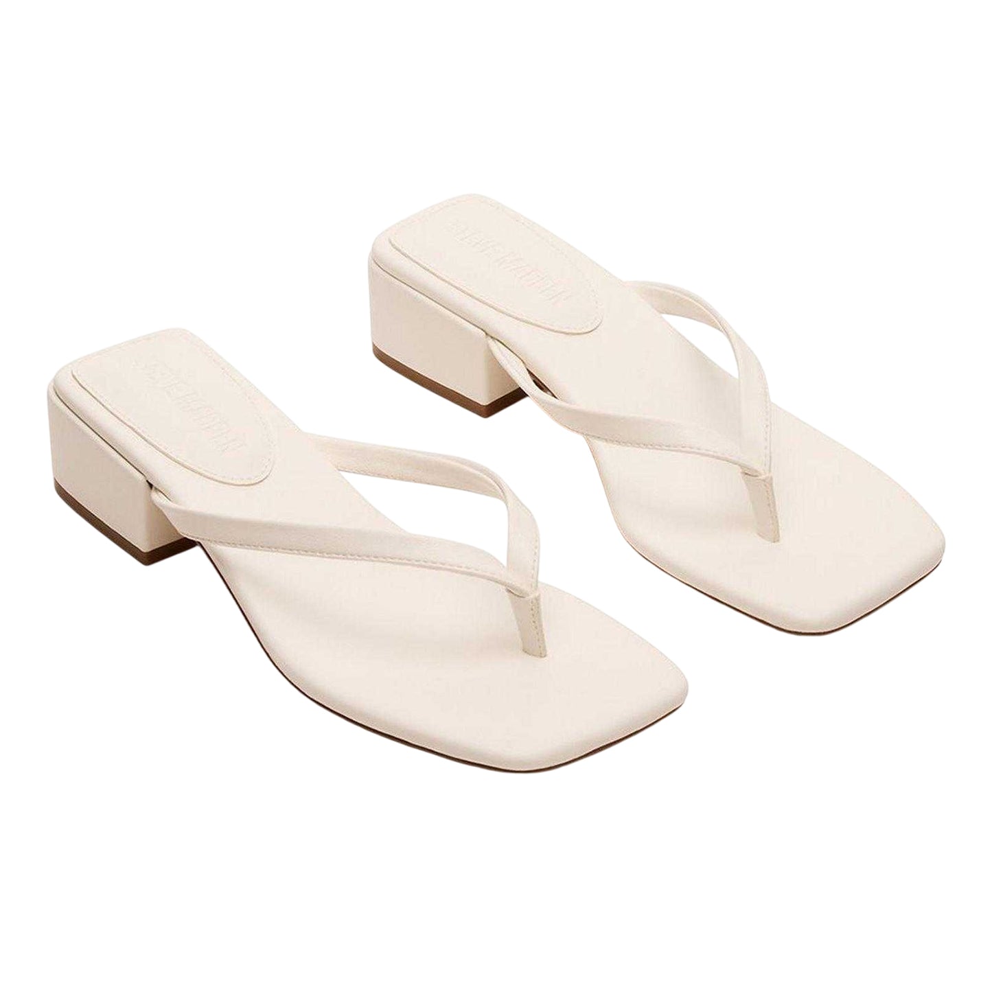 White - Lifestyle - Steve Madden Womens-Ladies Caribbean Leather T-Bar Flip Flops