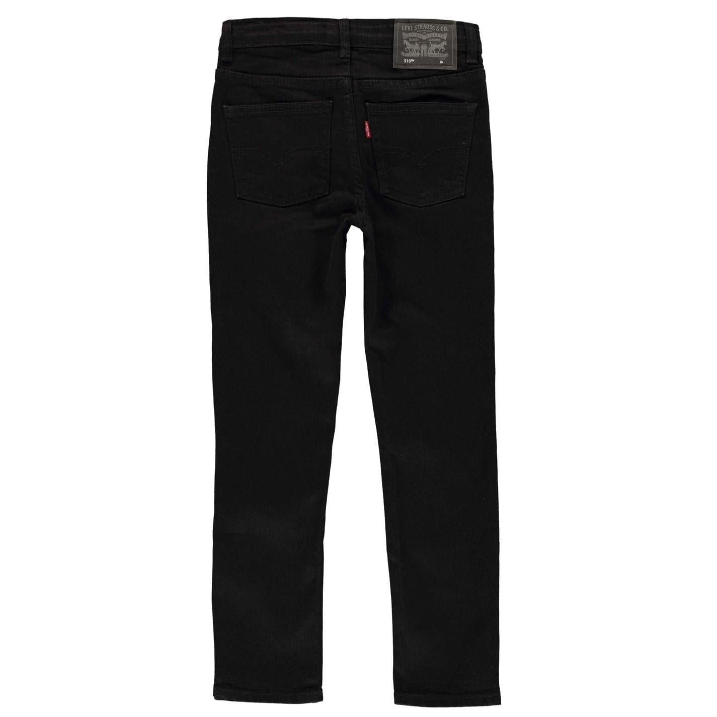 Black - Back - Levis Childrens-Kids 510 Skinny Jeans
