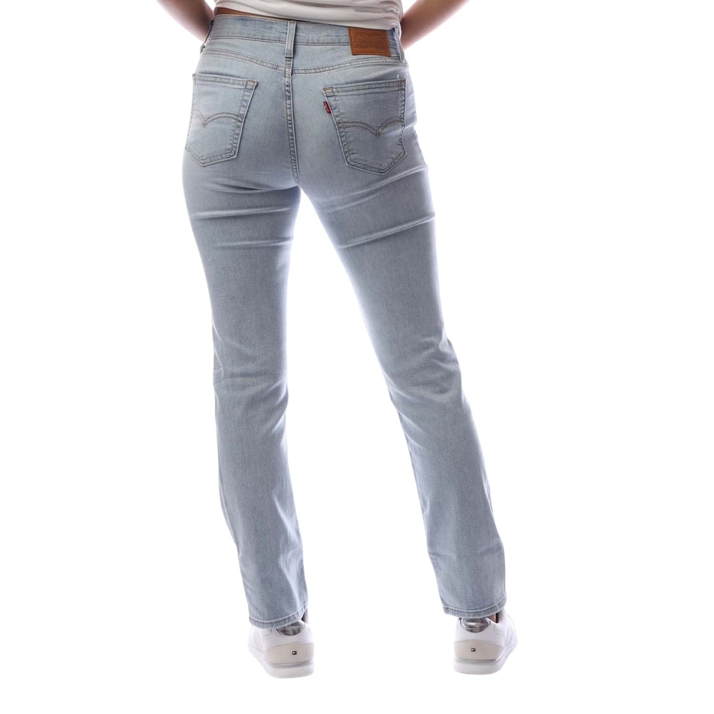 Blue - Back - Levis Womens-Ladies Denim High Rise Straight Leg Jeans