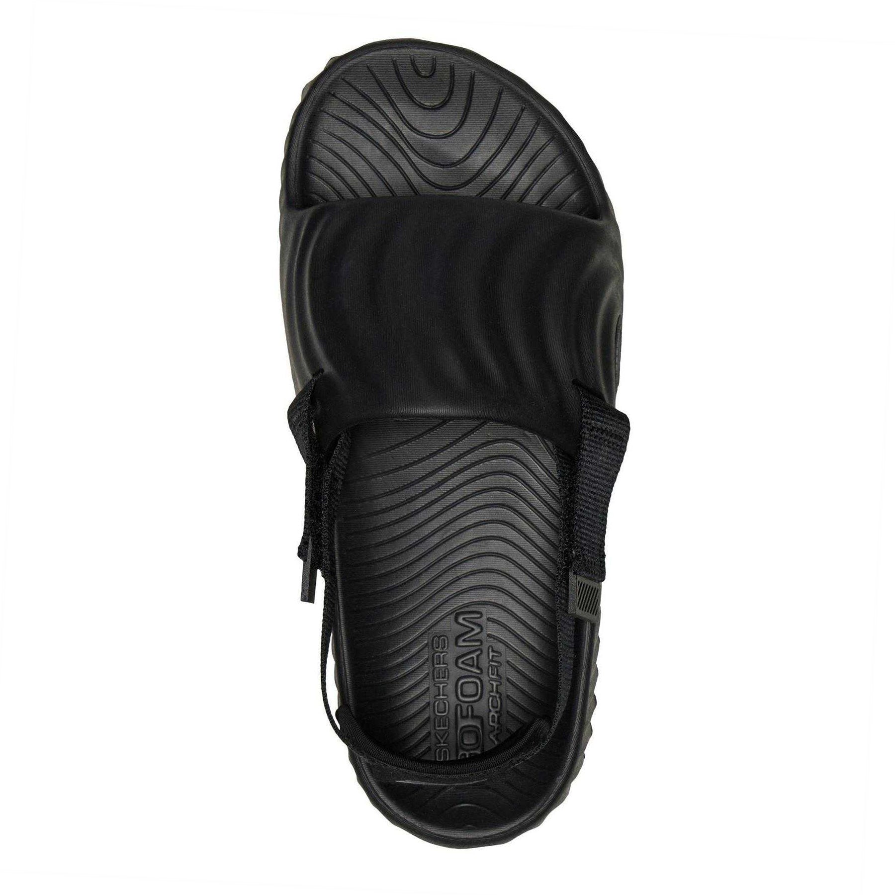Black - Side - Skechers Womens-Ladies Go Foam Crz Cushioned Sandals