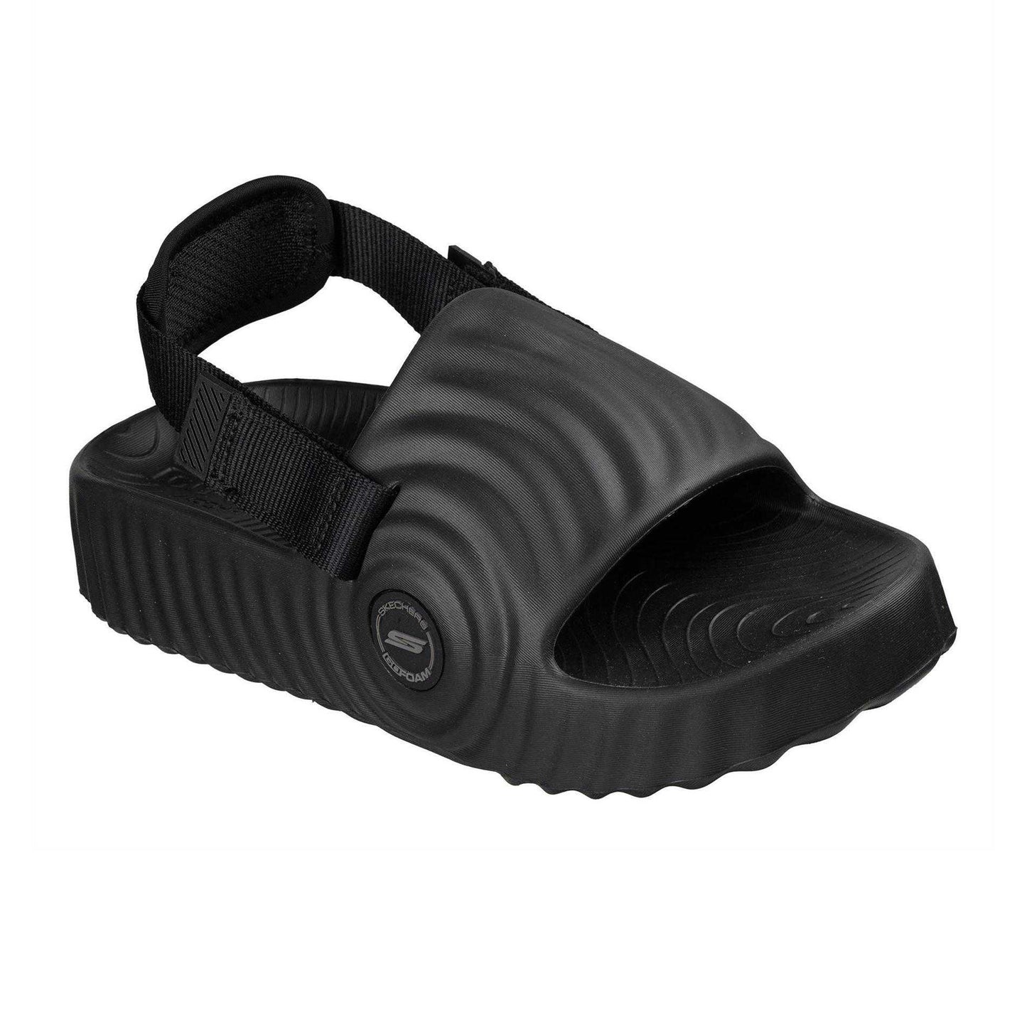 Black - Pack Shot - Skechers Womens-Ladies Go Foam Crz Cushioned Sandals