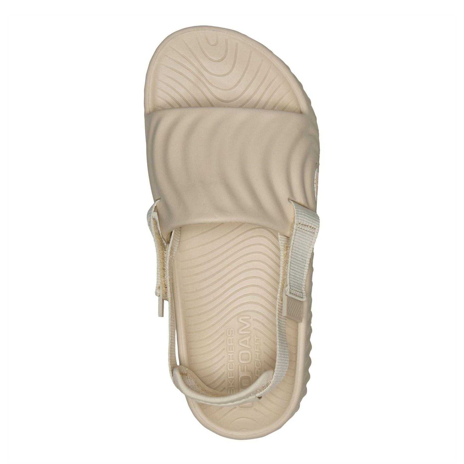 Natural - Side - Skechers Womens-Ladies Go Foam Crz Cushioned Sandals