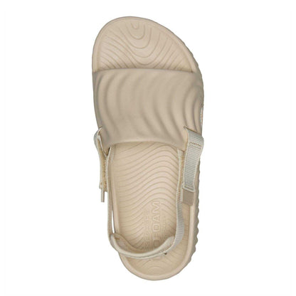 Natural - Side - Skechers Womens-Ladies Go Foam Crz Cushioned Sandals