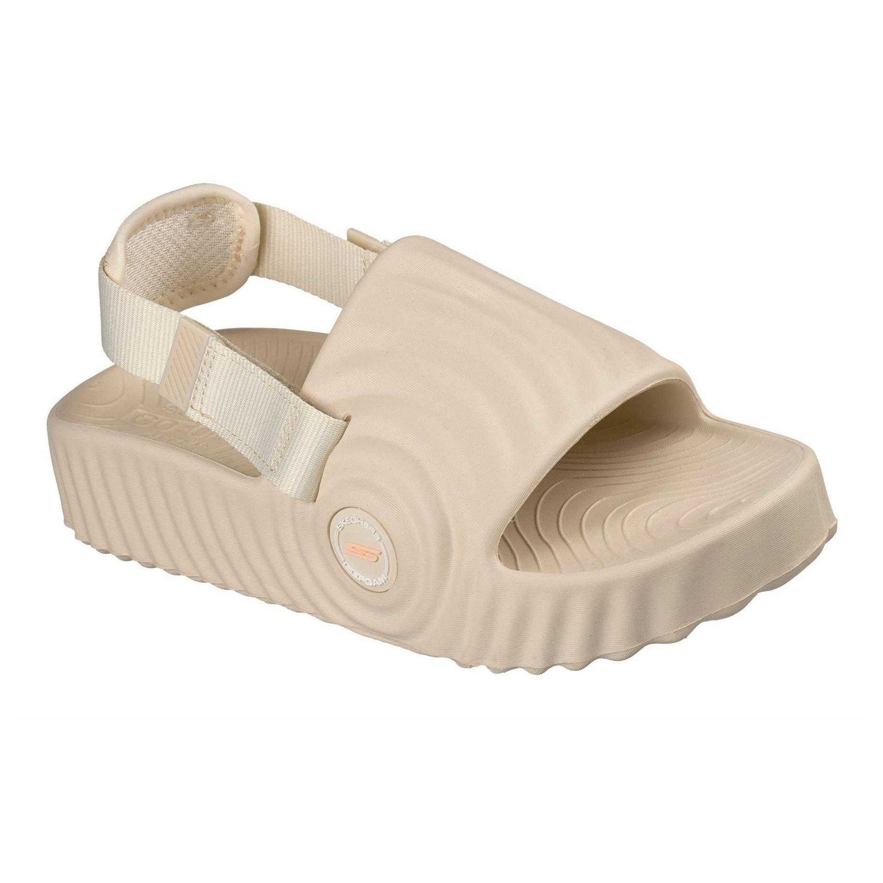 Natural - Pack Shot - Skechers Womens-Ladies Go Foam Crz Cushioned Sandals