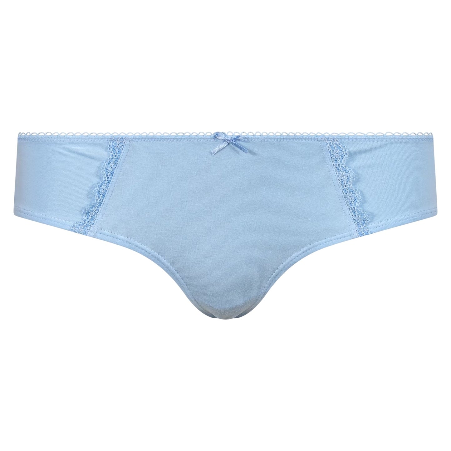 Blue-Grey-Black - Back - Lee Womens-Ladies Lace Detail Briefs (Pack of 3)