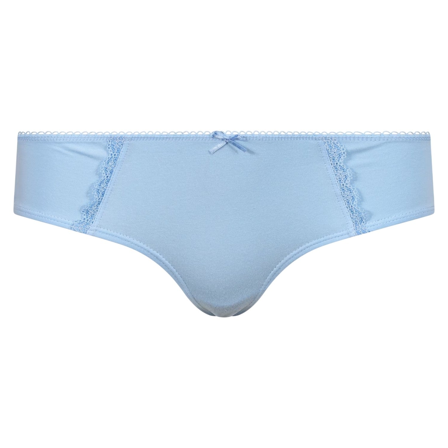 Blue-Grey-Black - Back - Lee Womens-Ladies Lace Detail Briefs (Pack of 3)