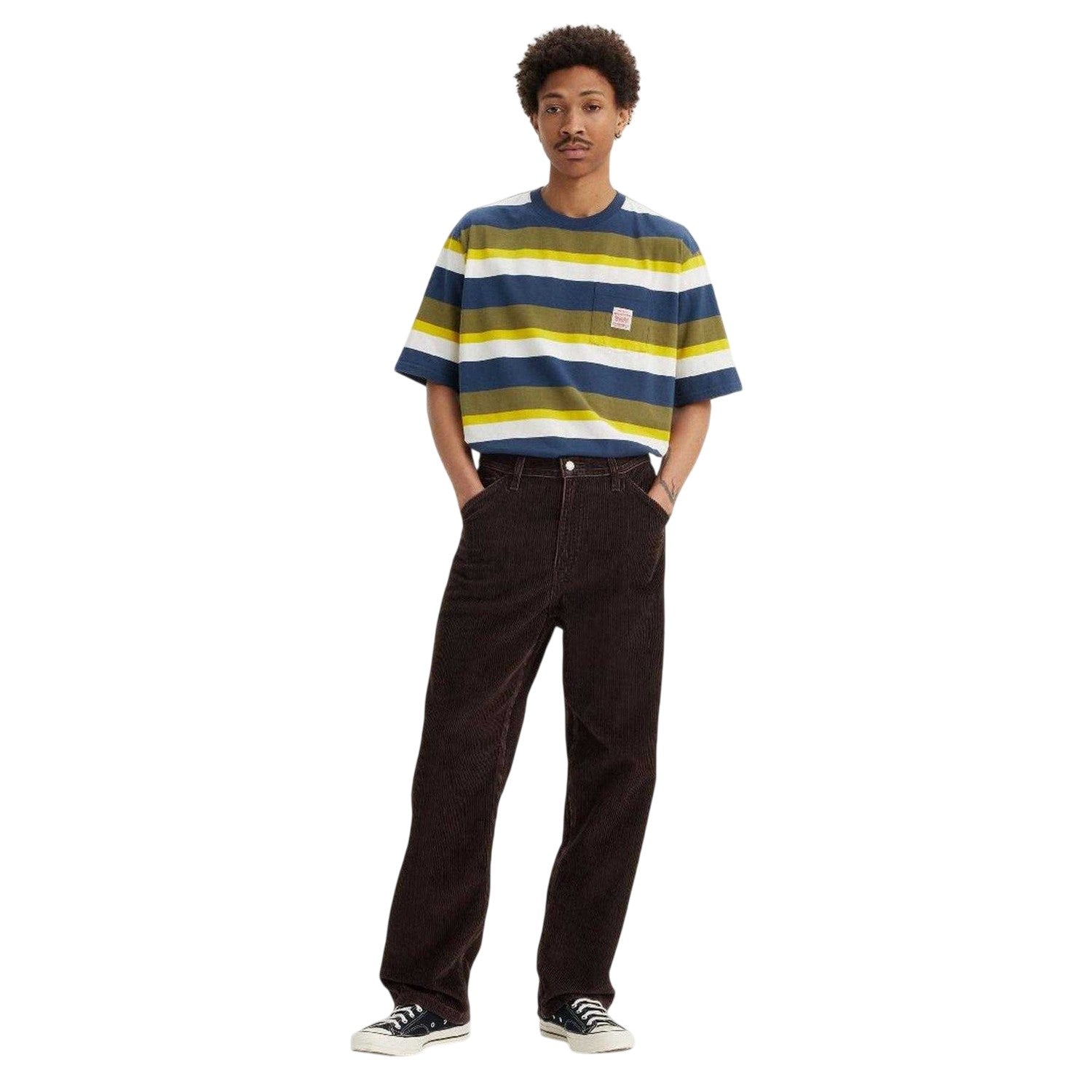 Black Coffee - Side - Levis Mens Denim Carpenter Mid Rise Jeans