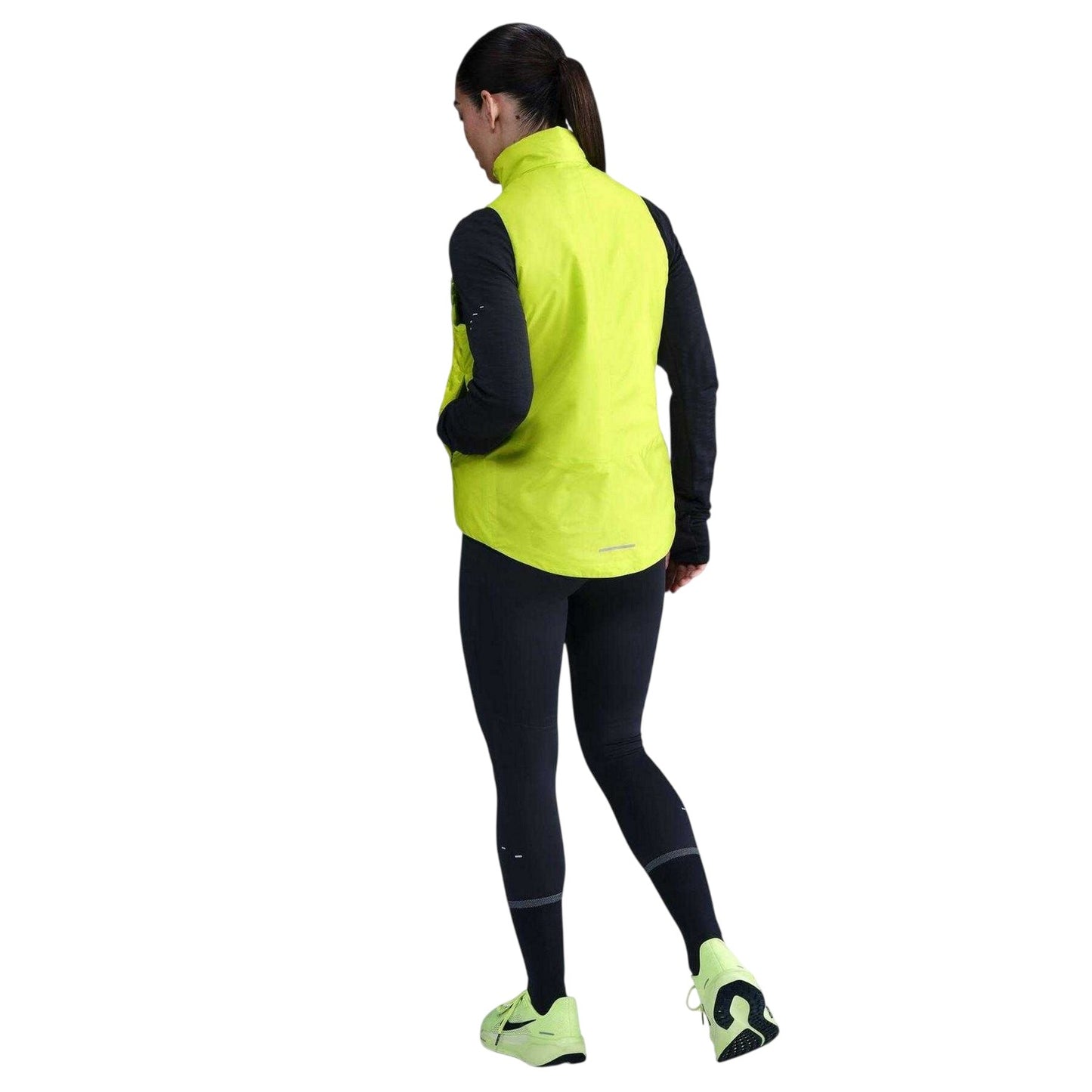 Cyber Green - Back - Nike Womens-Ladies Repel Aeroloft Therma-Fit Gilet