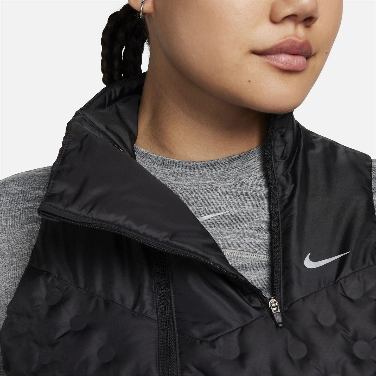 Black - Lifestyle - Nike Womens-Ladies Repel Aeroloft Therma-Fit Gilet