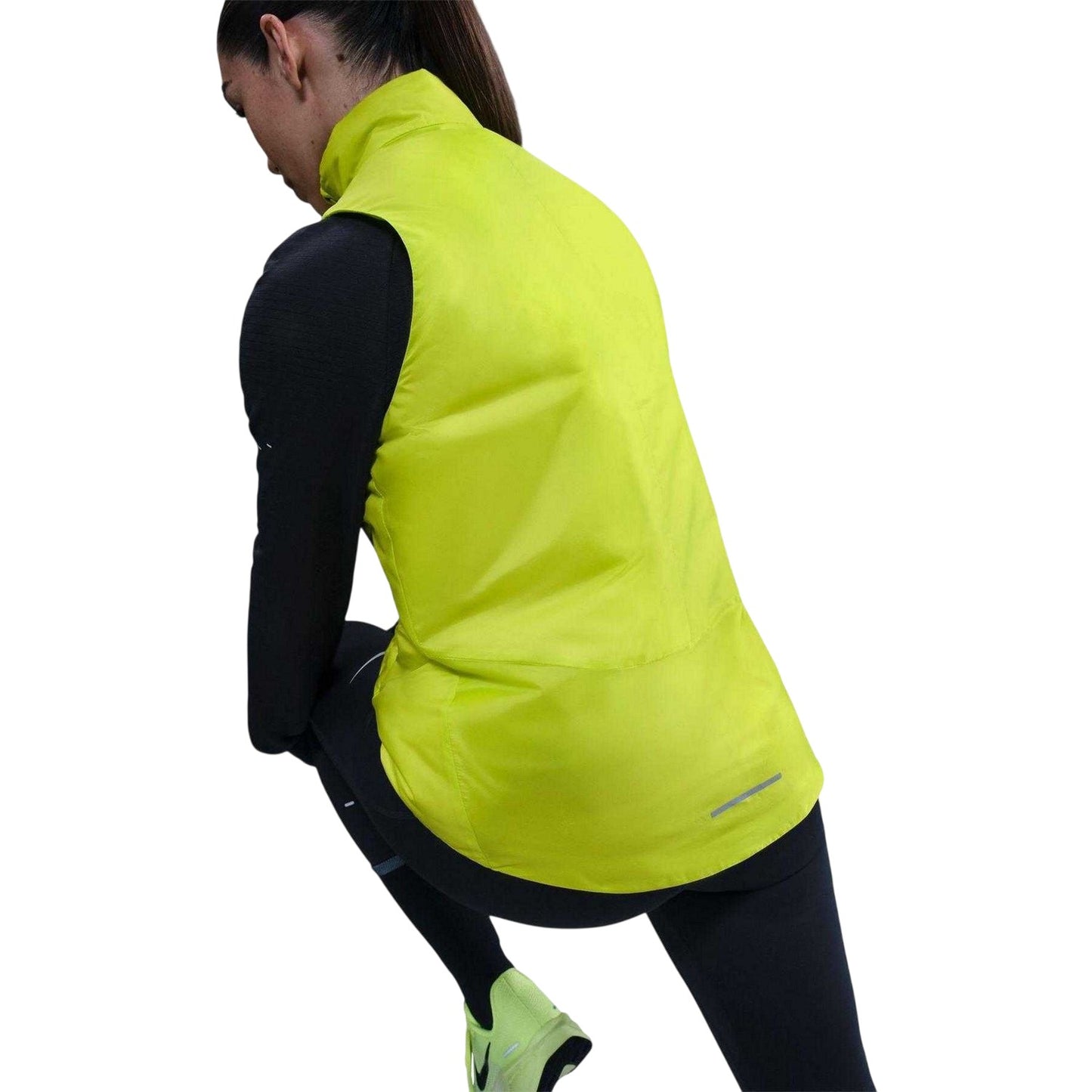 Cyber Green - Side - Nike Womens-Ladies Repel Aeroloft Therma-Fit Gilet