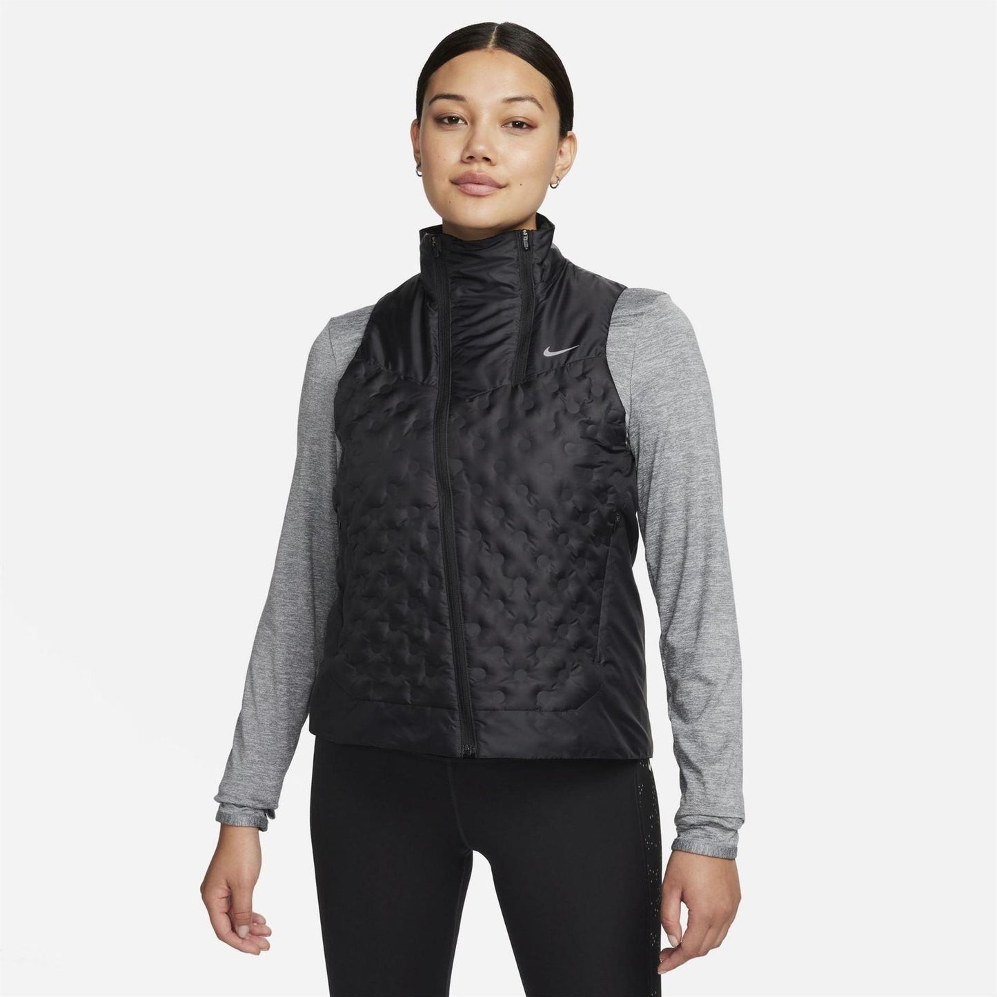 Black - Front - Nike Womens-Ladies Repel Aeroloft Therma-Fit Gilet