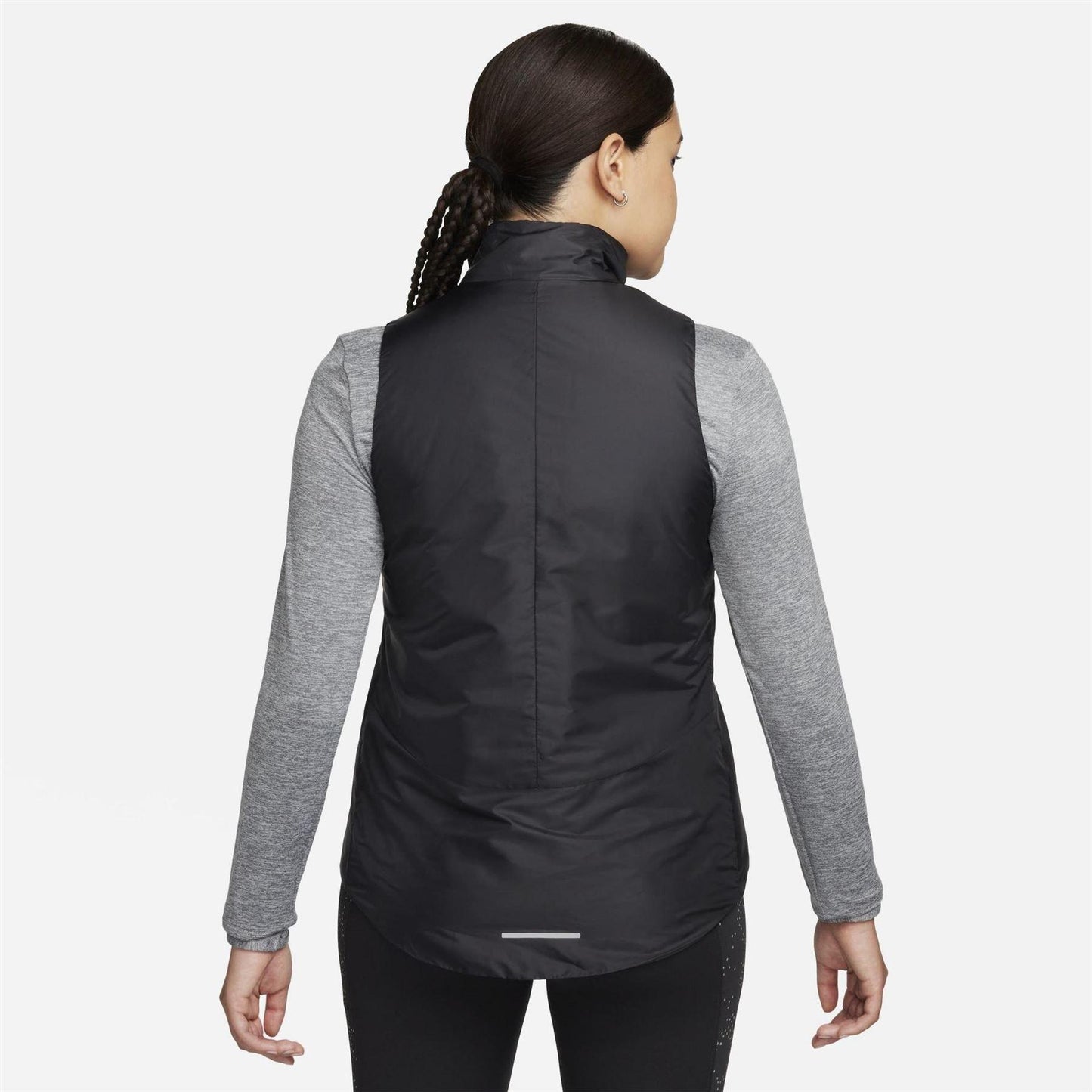 Black - Back - Nike Womens-Ladies Repel Aeroloft Therma-Fit Gilet