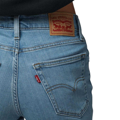 Light Blue - Side - Levis Womens-Ladies 724 Cotton High Rise Jeans