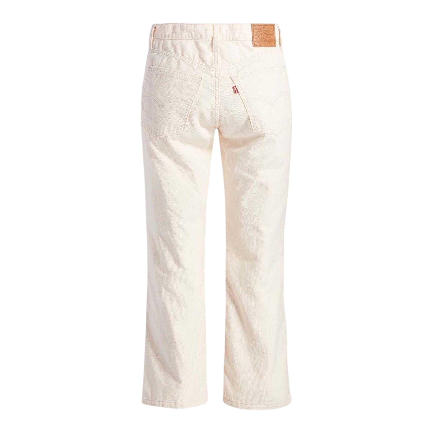 Cream - Back - Levis Womens-Ladies Middy Cotton Bootcut Jeans