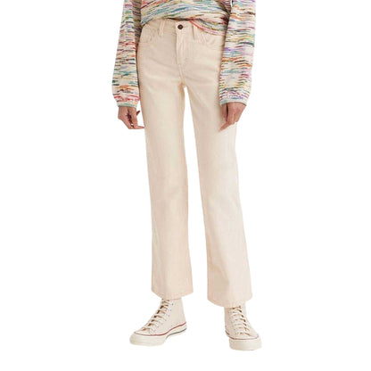 Cream - Lifestyle - Levis Womens-Ladies Middy Cotton Bootcut Jeans
