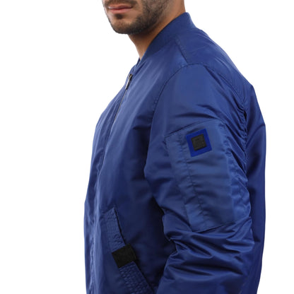 Blue - Side - Diesel Mens J-Ross Bomber Jacket