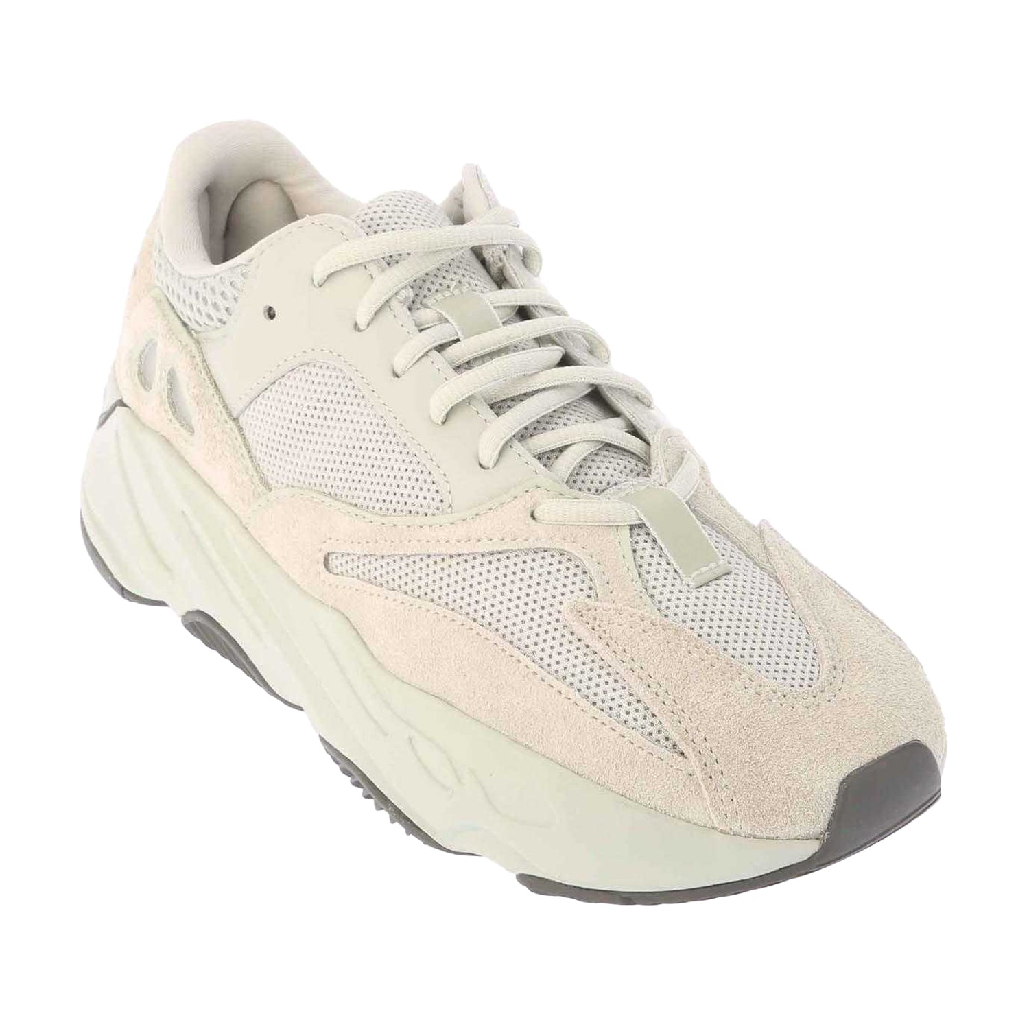 Grey - Front - Yeezy Mens Boost 700 Leather Trainers