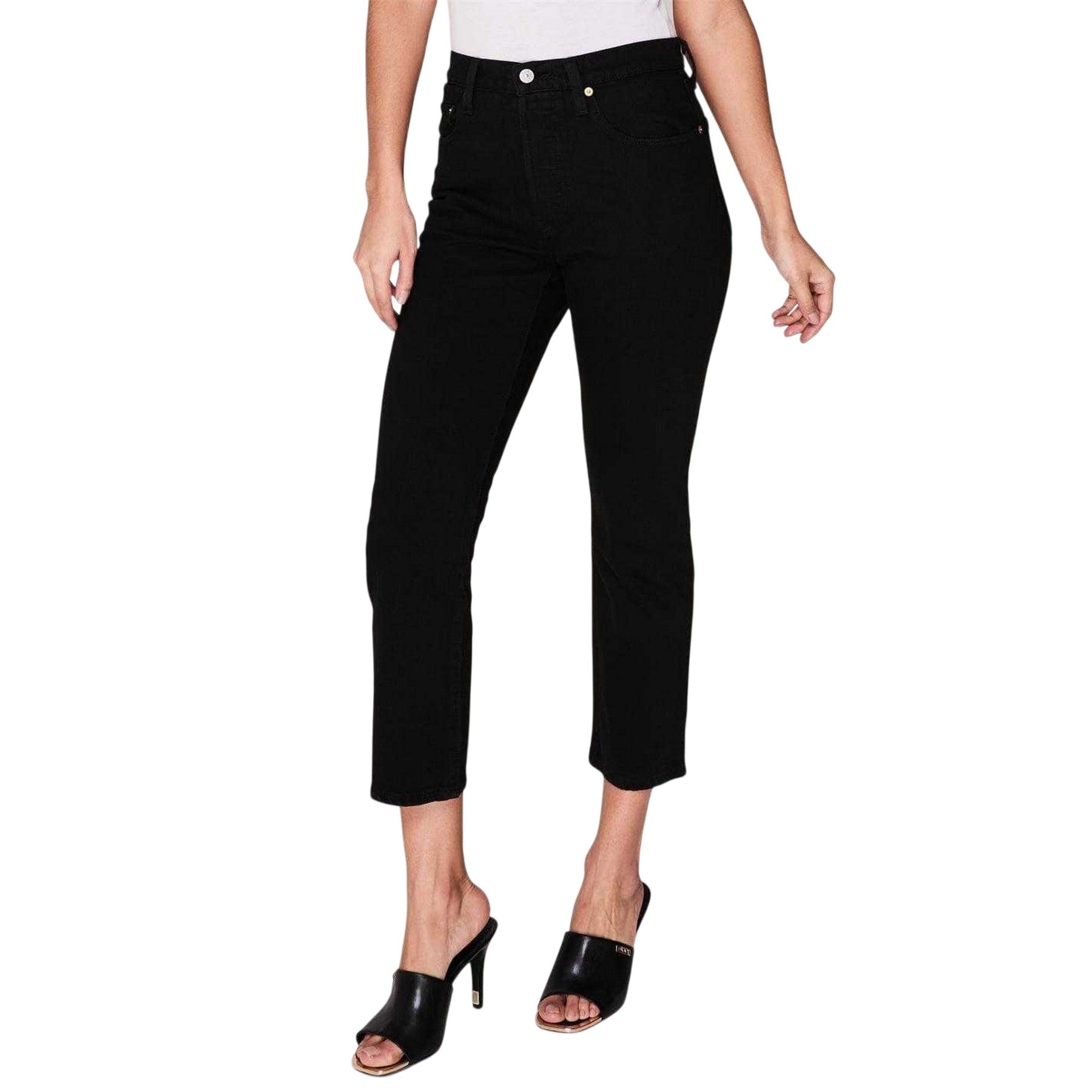 Black - Lifestyle - Levis Womens-Ladies Cotton Cropped Ankle Grazer Jeans