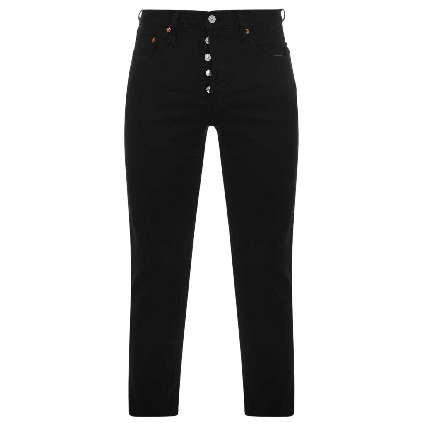 Black - Front - Levis Womens-Ladies Cotton Cropped Ankle Grazer Jeans