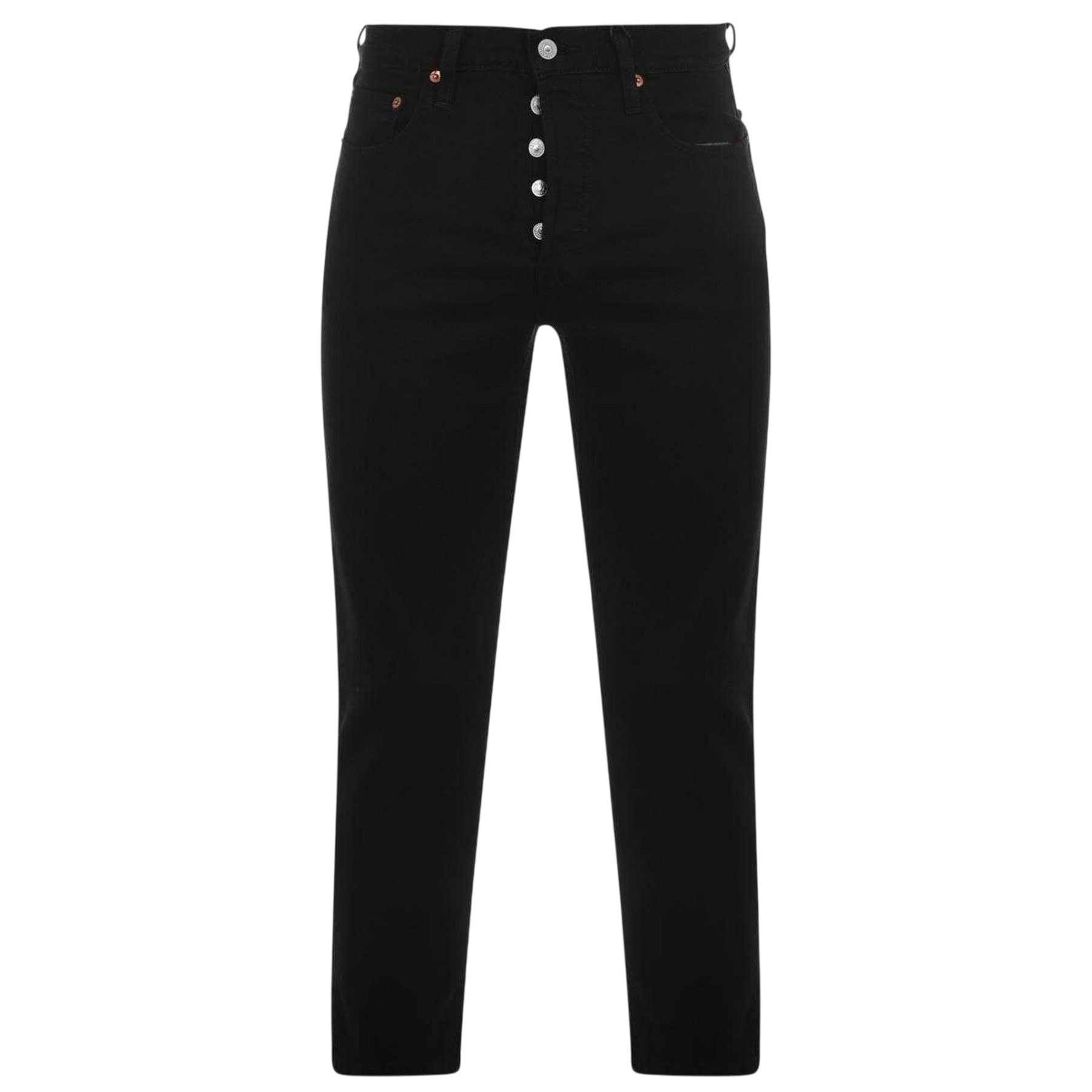 Black - Front - Levis Womens-Ladies Cotton Cropped Ankle Grazer Jeans