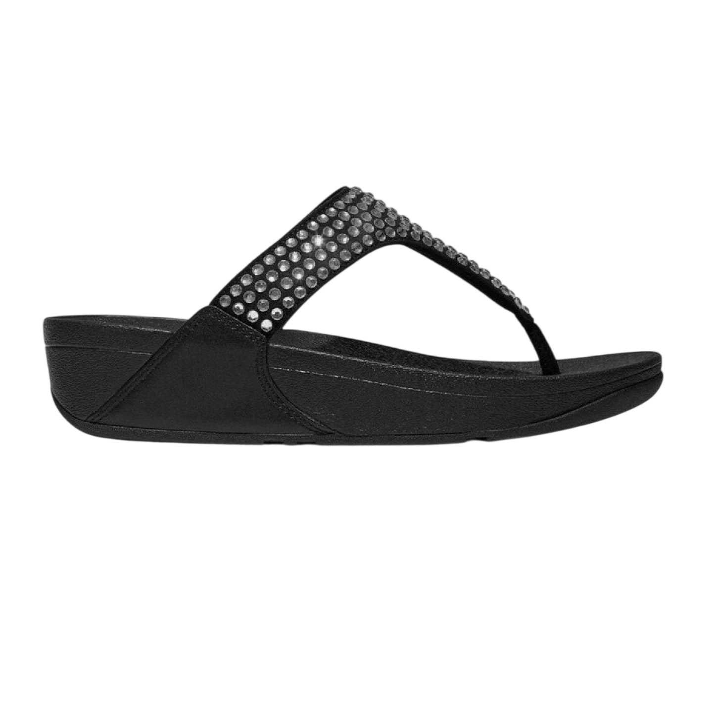 Black - Front - Fit Flop Womens-Ladies Lulu Maxi Crystal Sandals