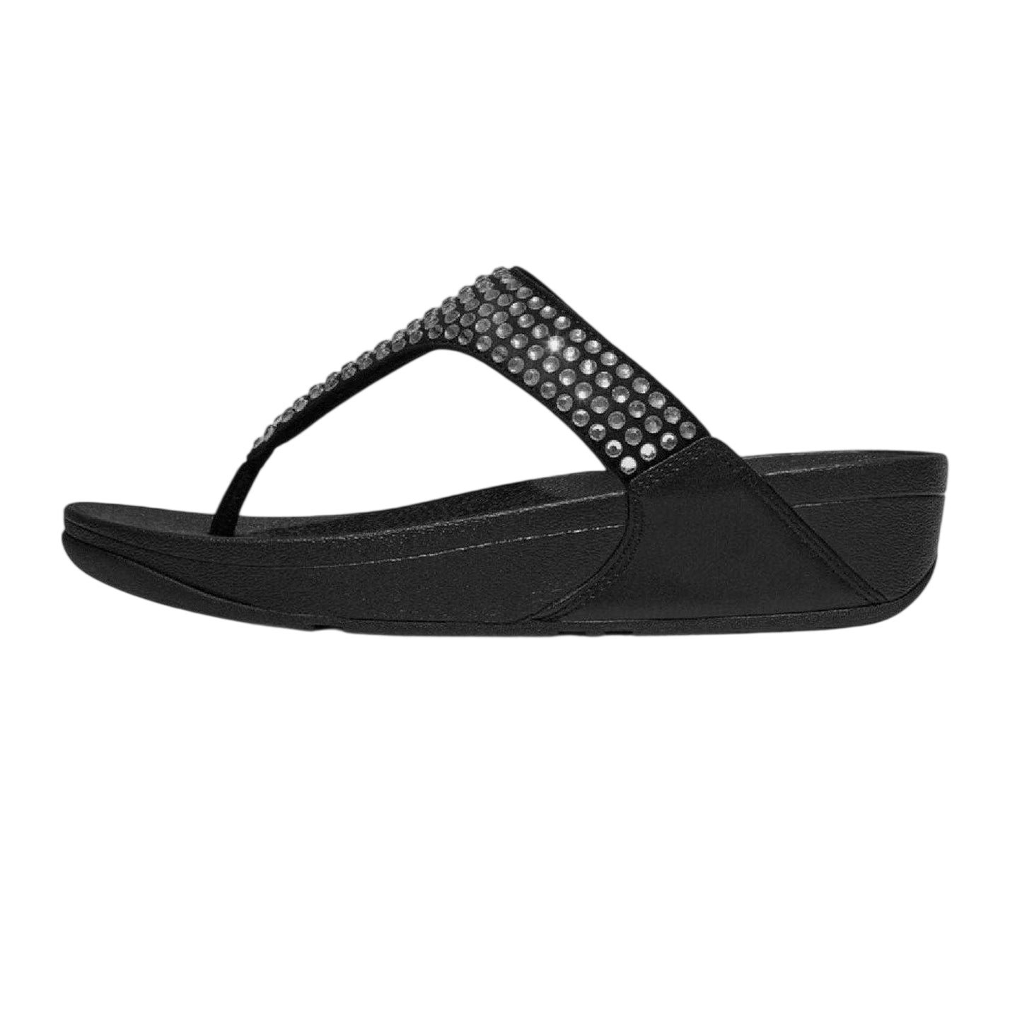 Black - Back - Fit Flop Womens-Ladies Lulu Maxi Crystal Sandals