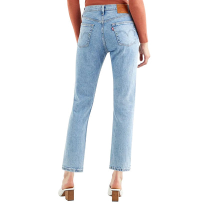 Light Blue - Back - Levis Womens-Ladies 501 Straight Ankle Grazer Jeans