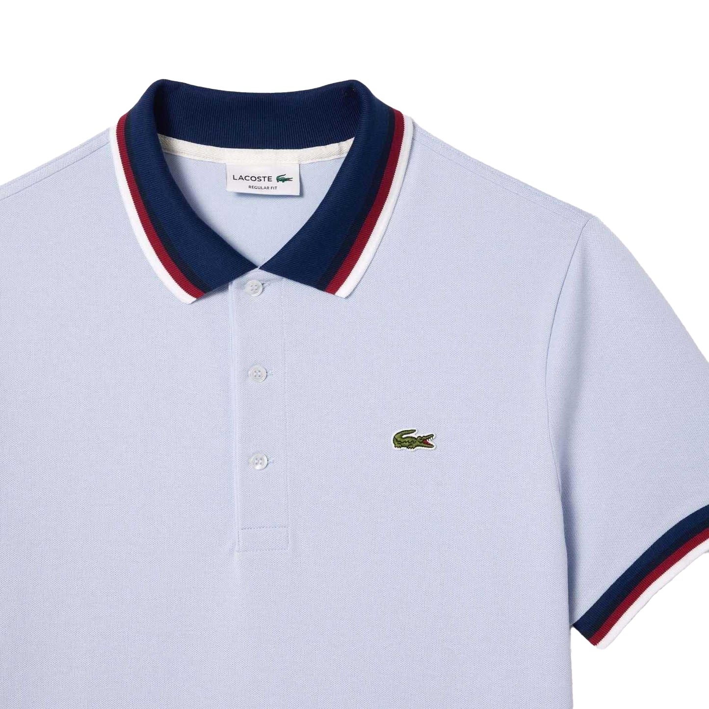 Blue - Back - Lacoste Mens Mini Pique Stretch Regular Polo Shirt