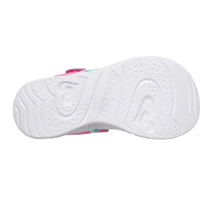 Pink-Turquoise - Lifestyle - Skechers Girls Hearts Light Up Sandals