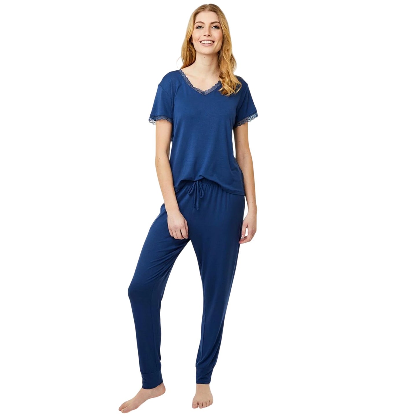 Ensign Blue - Pack Shot - CCDK Copenhagen Womens-Ladies Johanne Plain Jogging Bottoms
