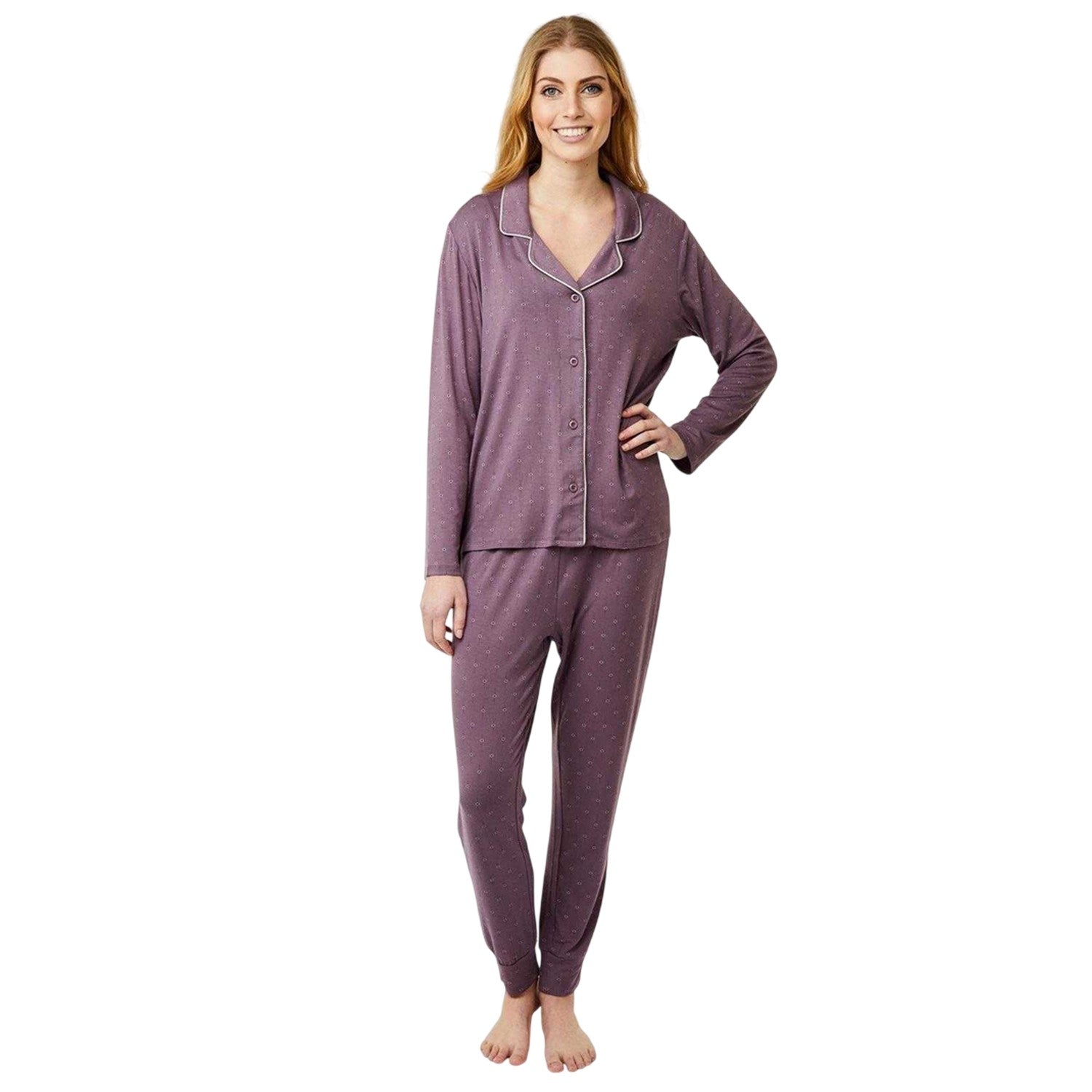Purple - Pack Shot - CCDK Copenhagen Womens-Ladies Johanne Plain Jogging Bottoms