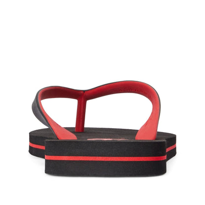 Black-Red - Side - Ralph Lauren Mens Beach &amp; Pool Flip Flops
