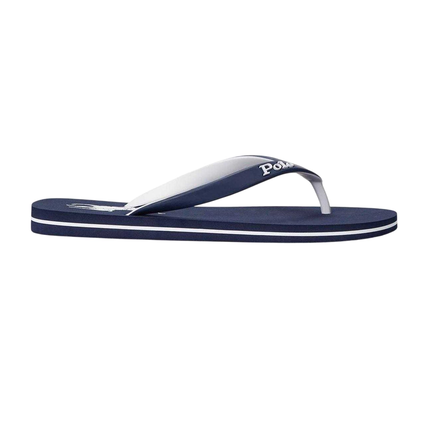 Navy-White - Front - Ralph Lauren Mens Beach &amp; Pool Flip Flops
