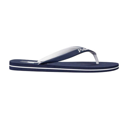Navy-White - Front - Ralph Lauren Mens Beach &amp; Pool Flip Flops