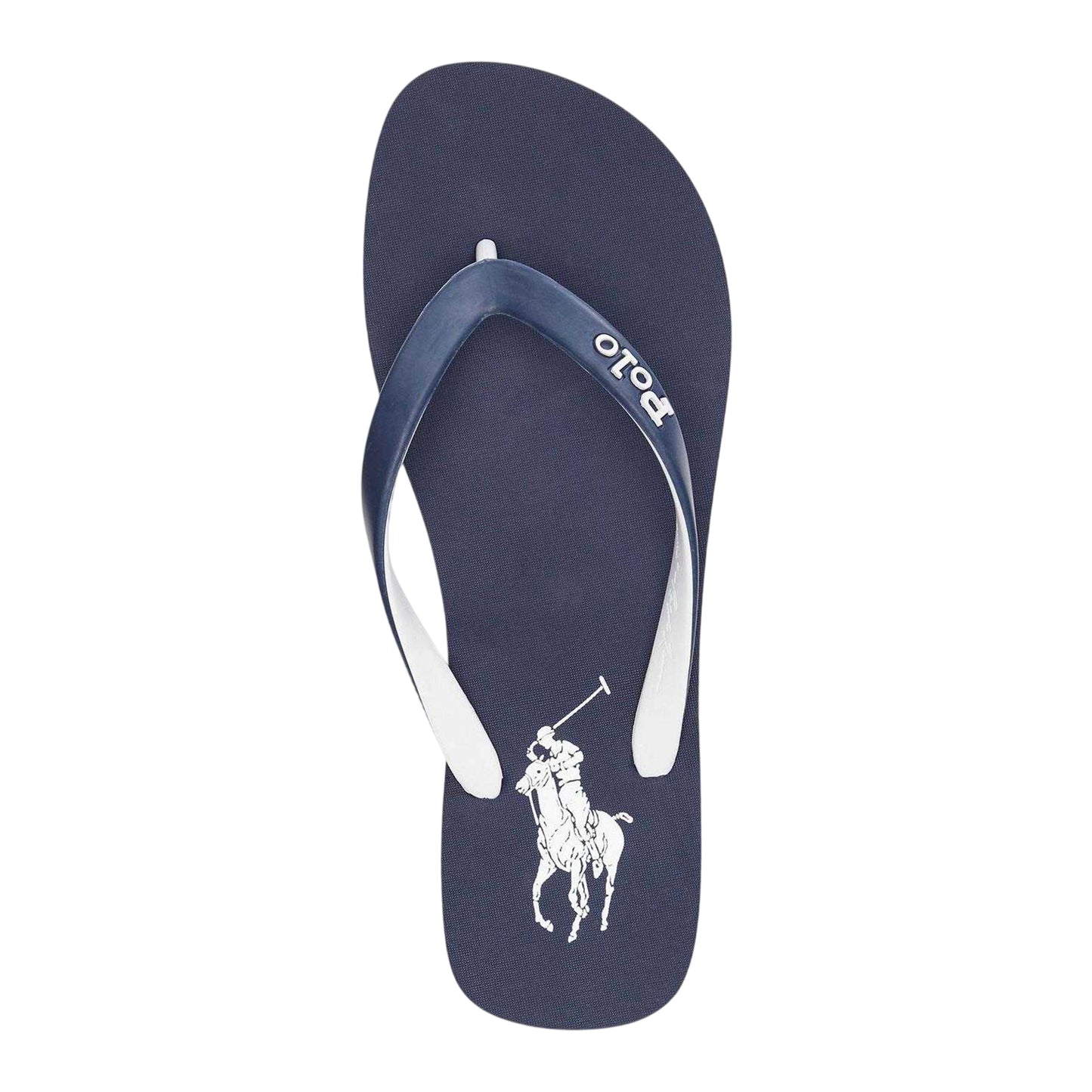 Navy-White - Side - Ralph Lauren Mens Beach &amp; Pool Flip Flops