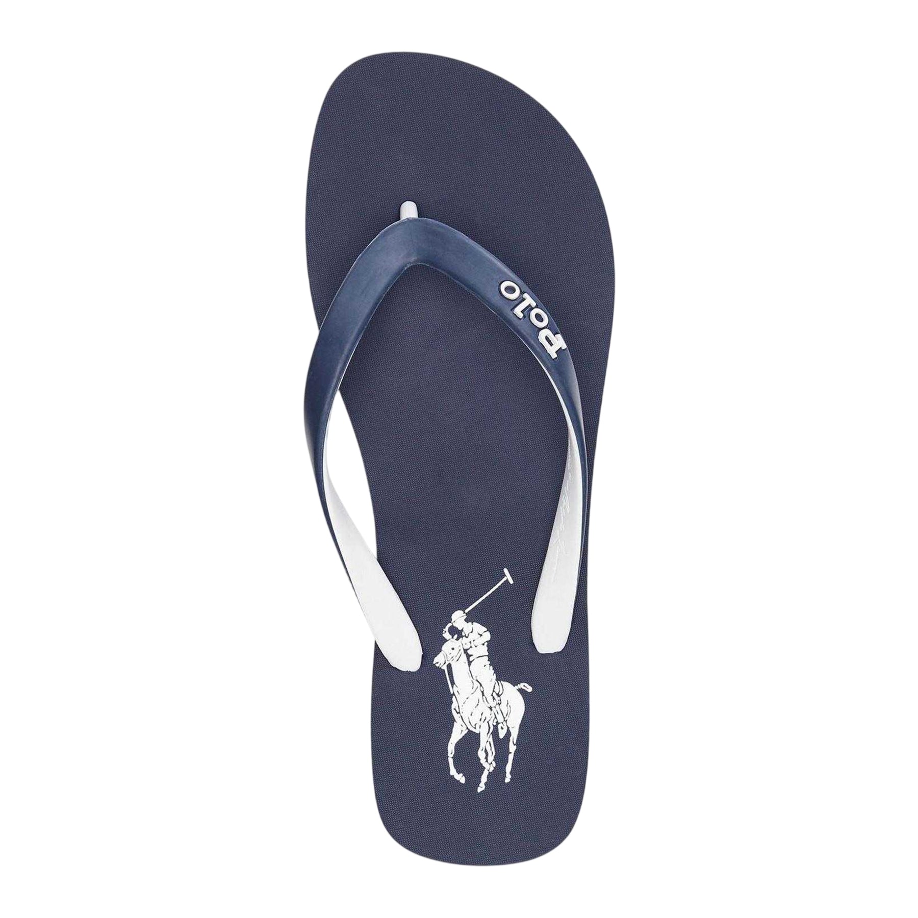 Navy-White - Side - Ralph Lauren Mens Beach &amp; Pool Flip Flops