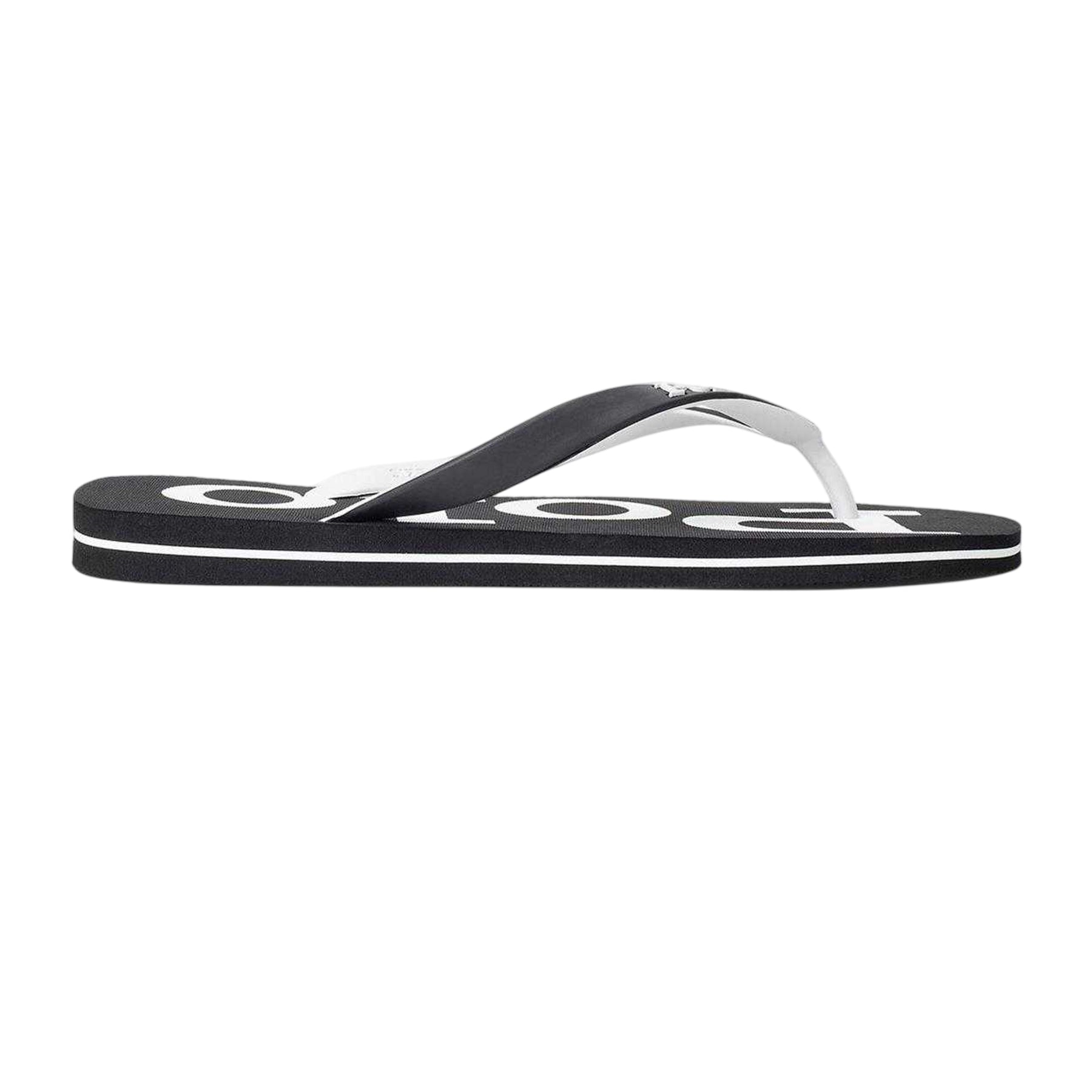 Black-White - Front - Ralph Lauren Mens Beach &amp; Pool Flip Flops
