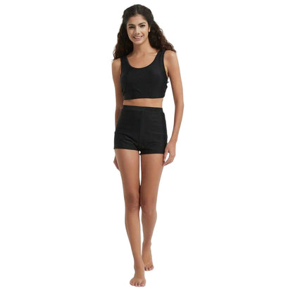 Black - Lifestyle - Be You Womens-Ladies Crop Bikini Top